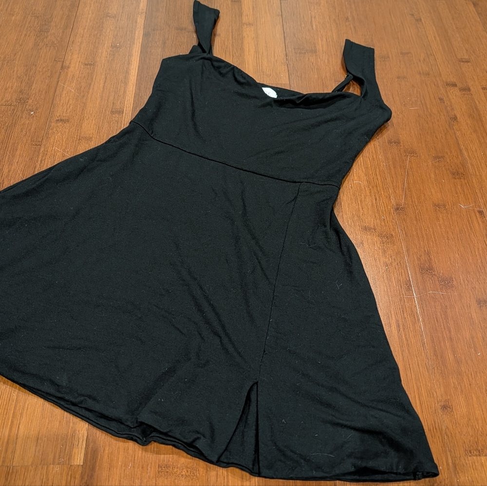 Oh Polly Jolie Sweetheart Split Mini Dress - Black, Size US 8 LBD - Picture 5 of 12